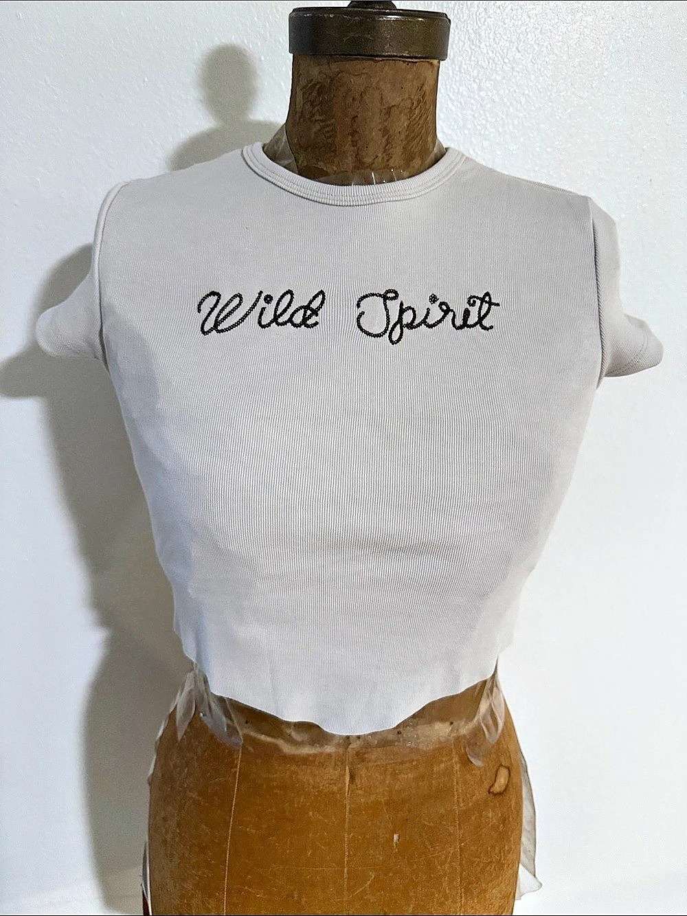 Inspired Culture Cropped Graphic Tee White Small & M NWT